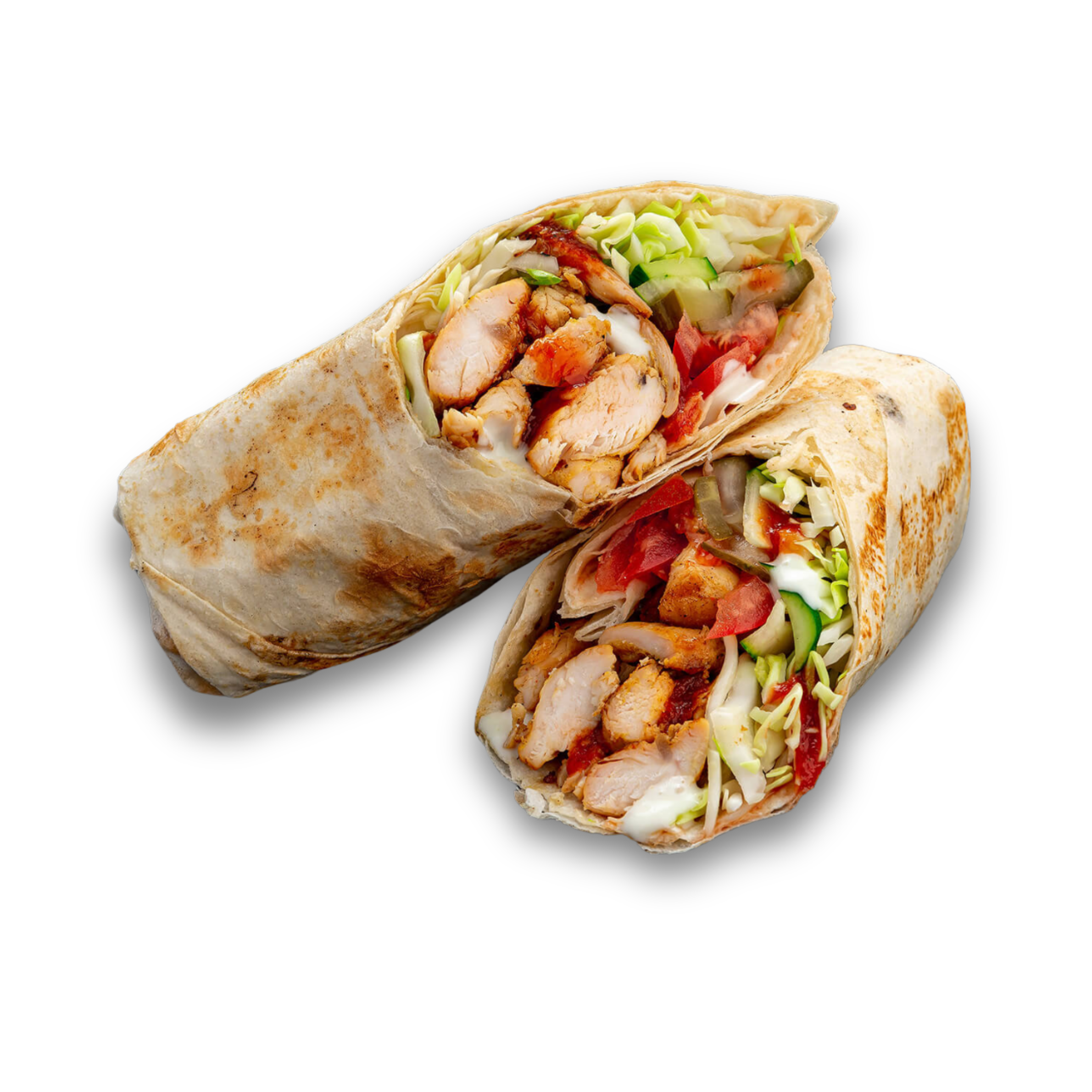 Shaurma mit Hähnchen (im Lavash)